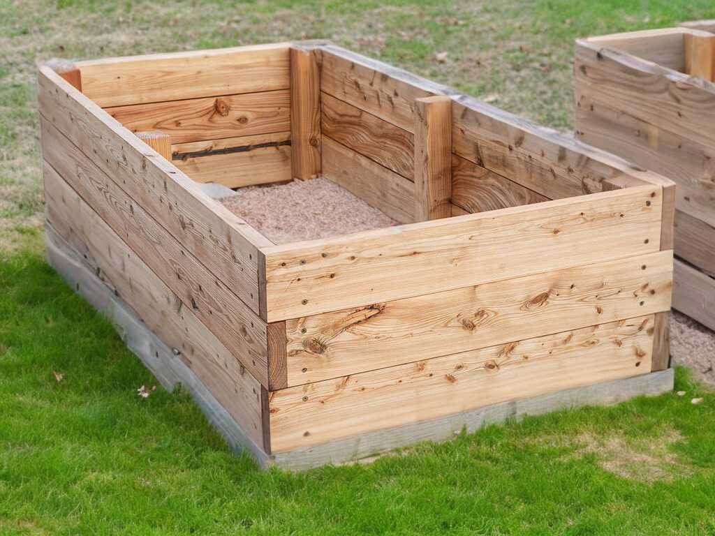 Vyvýšený modřínový záhon Flera – 200 × 100 × 36 cm Ano, Ano