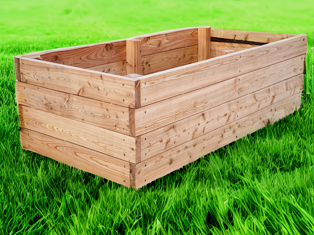 Vyvýšený modřínový záhon Flera – 200 × 100 × 48 cm Ano, Ano